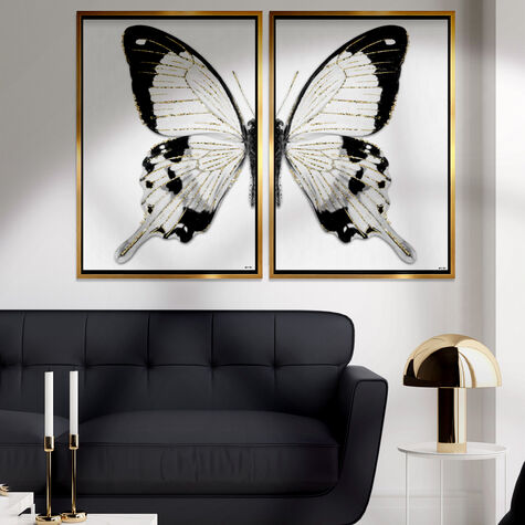 Monochrome Butterfly Glitter Duo